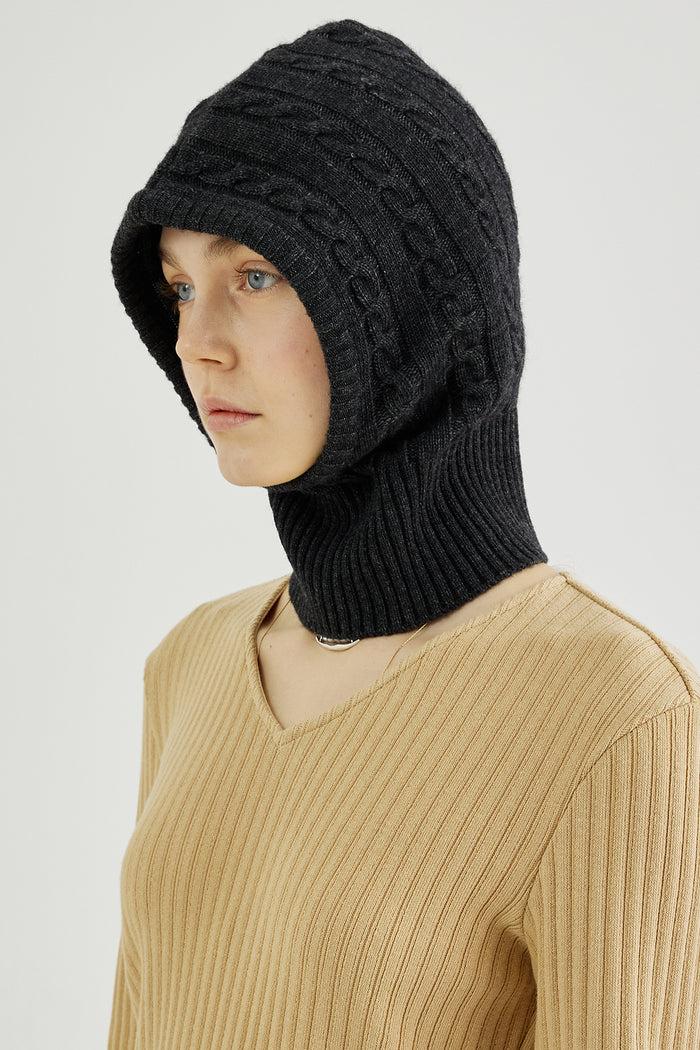 Goen.j Cable-knitted Wool-cashmere Blend Balaclava