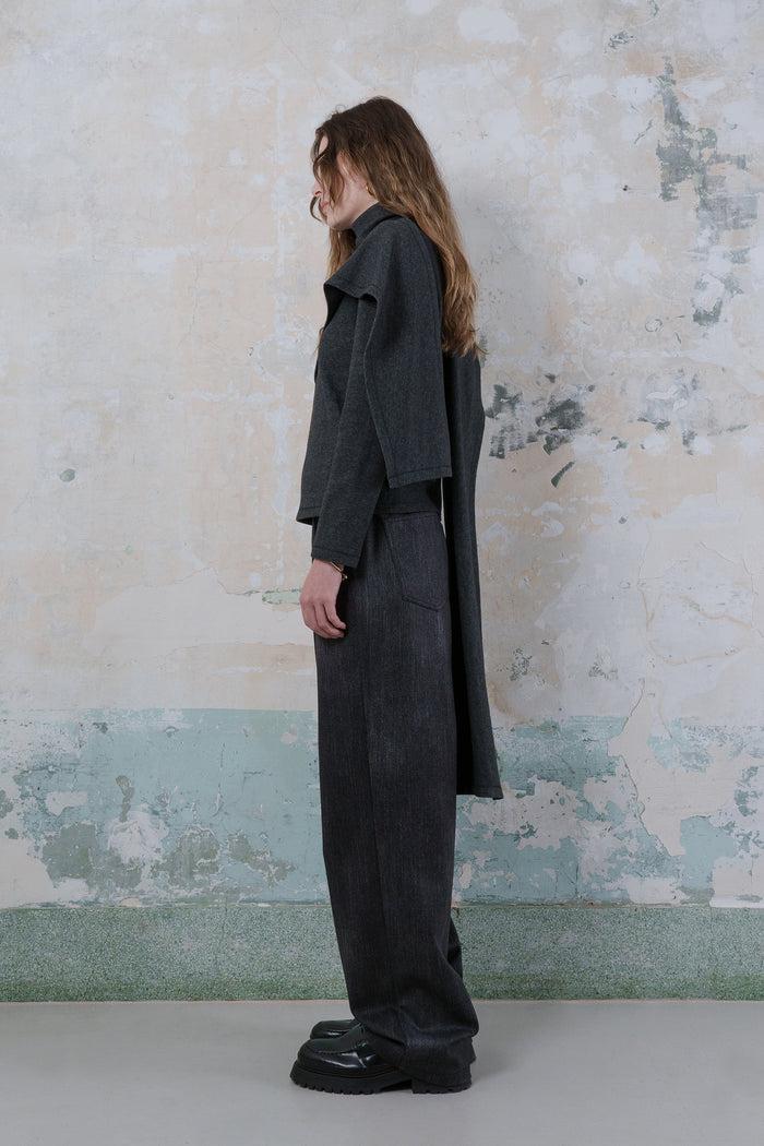 Goen.j Denim Wide-leg Pants BLACK