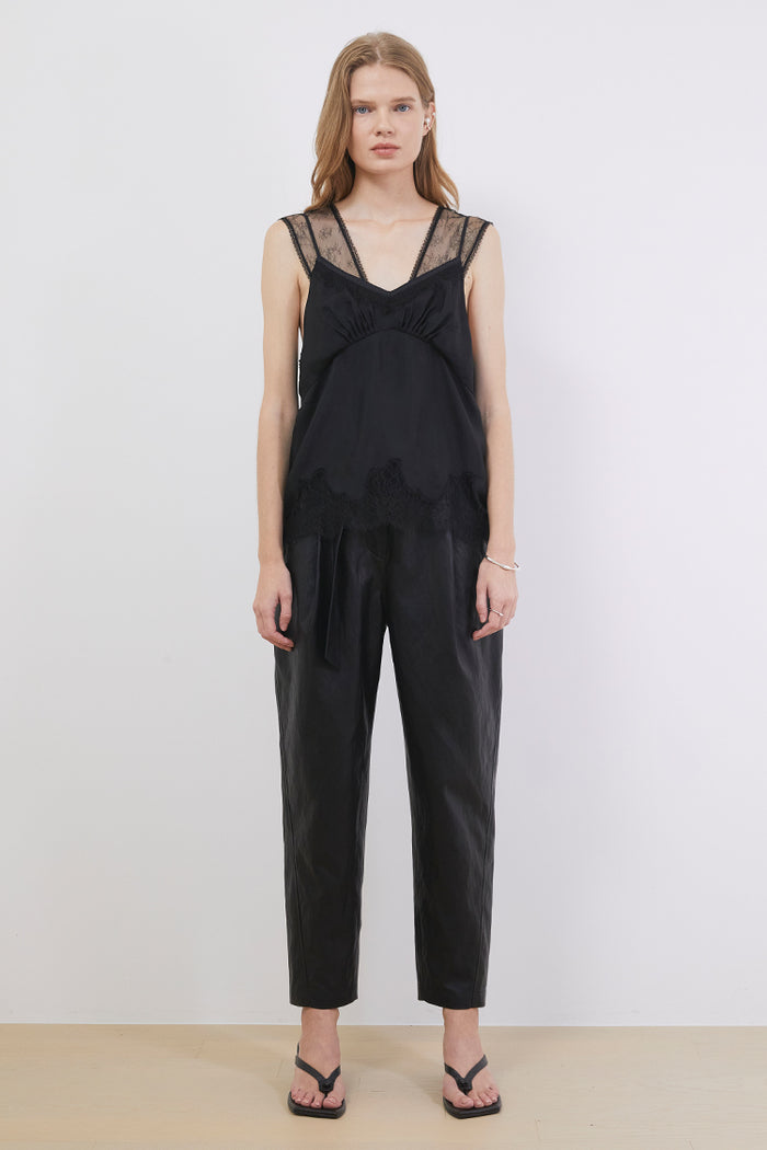 Goen.j Double-layered Lace-trimmed Camisole IVORY