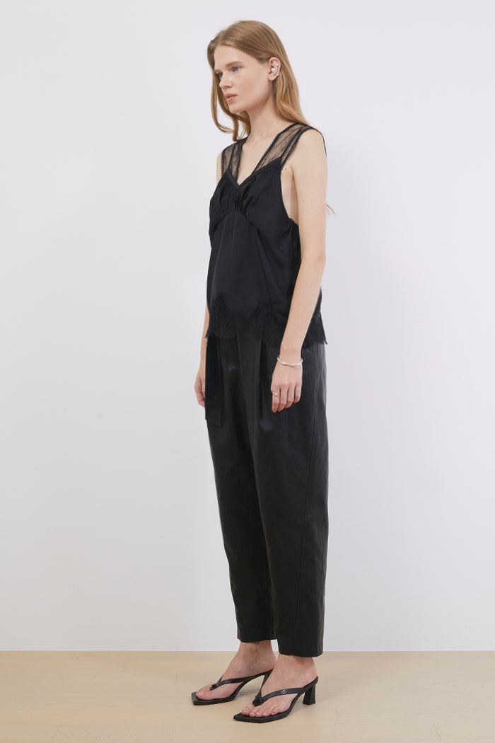 Goen.j Double-layered Lace-trimmed Camisole IVORY