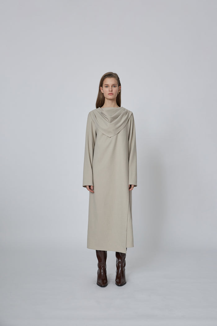 Goen.j Draped Front Gown Dress