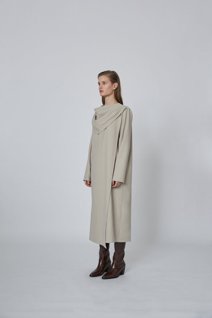 Goen.j Draped Front Gown Dress