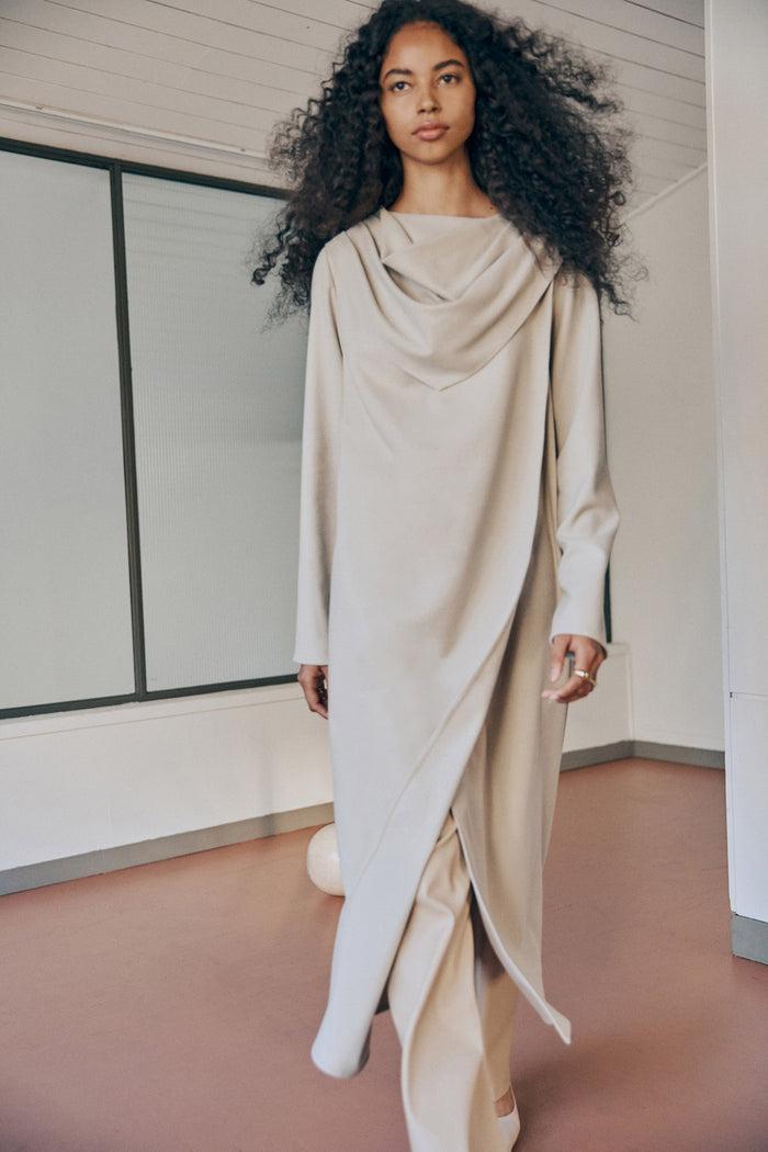 goen.j Draped front gown dress
