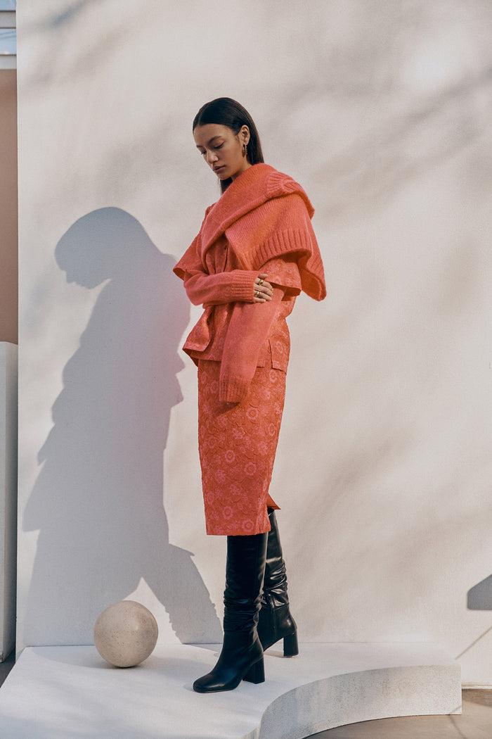 Goen.j Floral-cloqué Button-down Shirt PINK