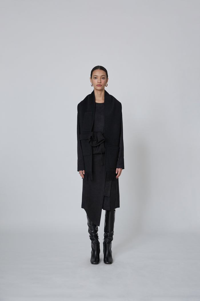 Goen.j Handsewn Double-faced Wool Scarf