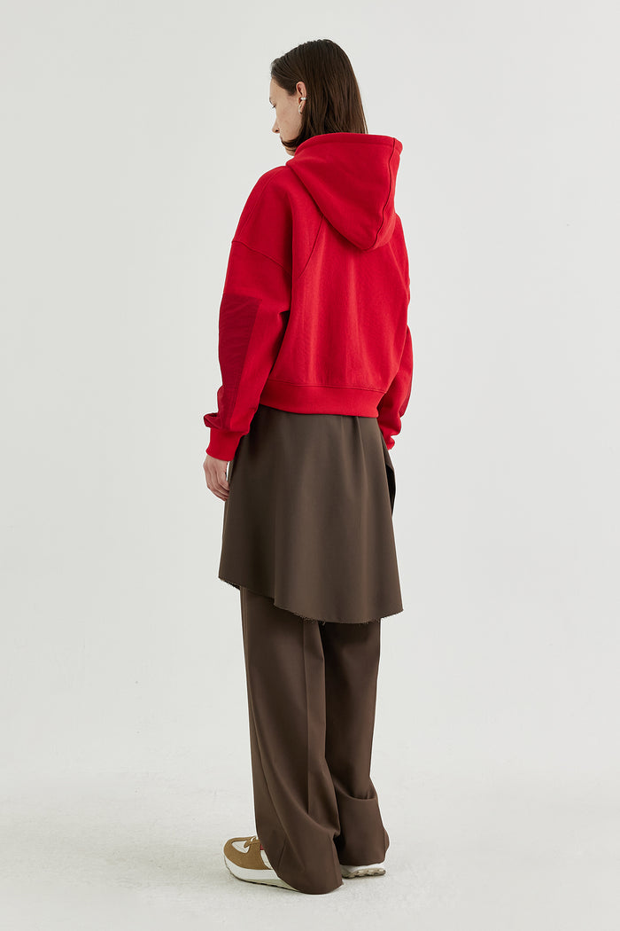 Goen.j Hooded High-neck Track Jacket RED