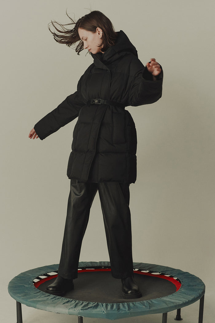 Goen.j Hooded Quilted-shell Down Coat BLACK