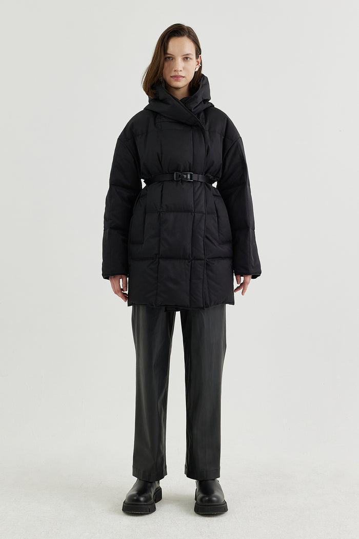 Goen.j Hooded Quilted-shell Down Coat BLACK