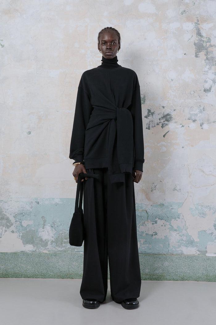 Goen.j Knotted Detail Sweatshirt BLACK