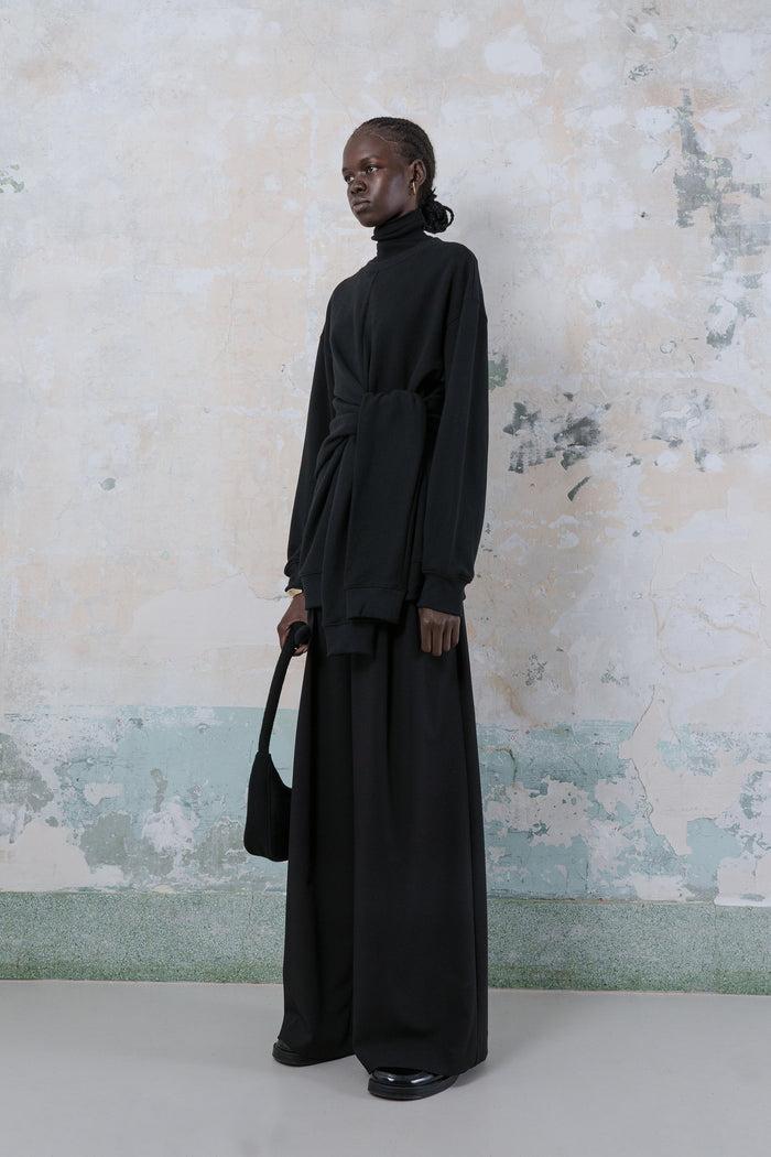 Goen.j Knotted Detail Sweatshirt BLACK