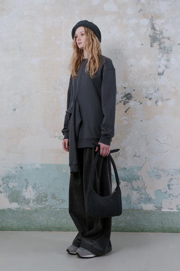 Goen.j Knotted Detail Sweatshirt CHARCOAL