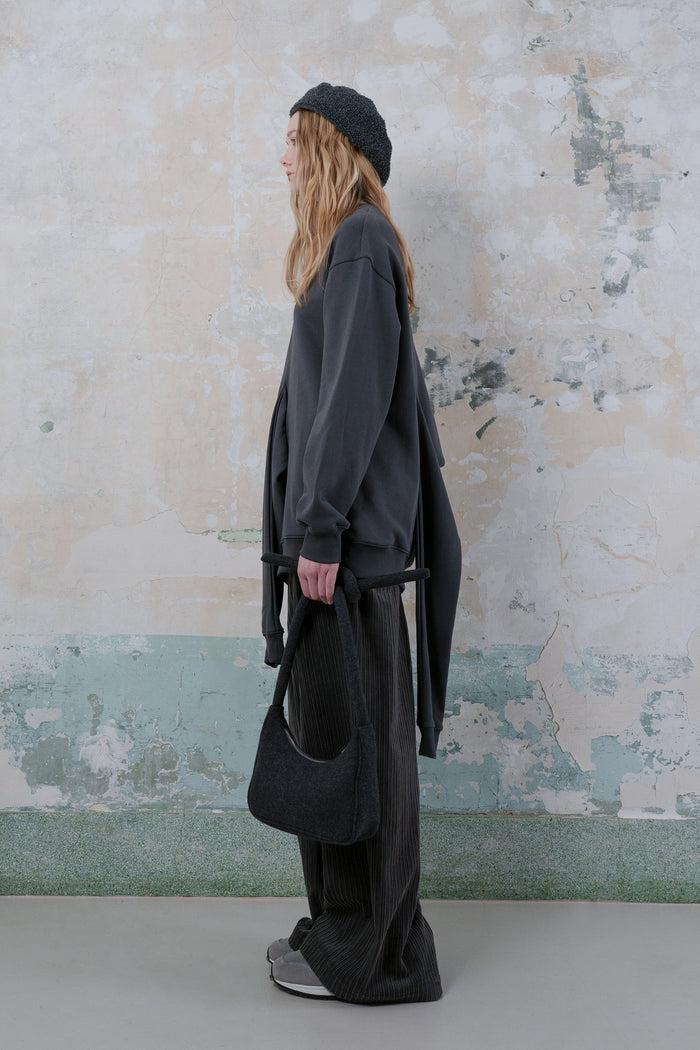 Goen.j Knotted Detail Sweatshirt CHARCOAL