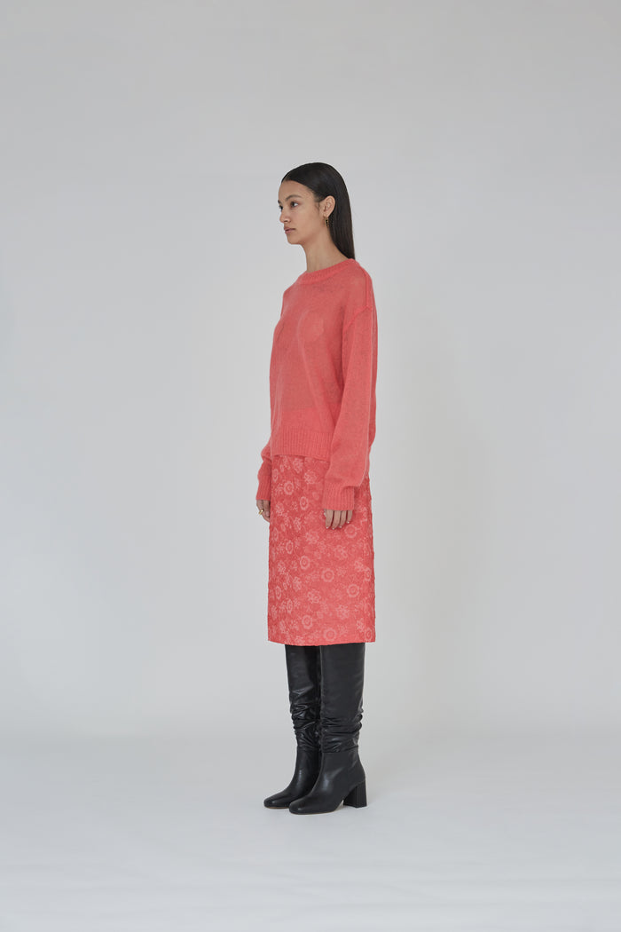 Goen.j Lightweight Round Neck Sweater BLUE