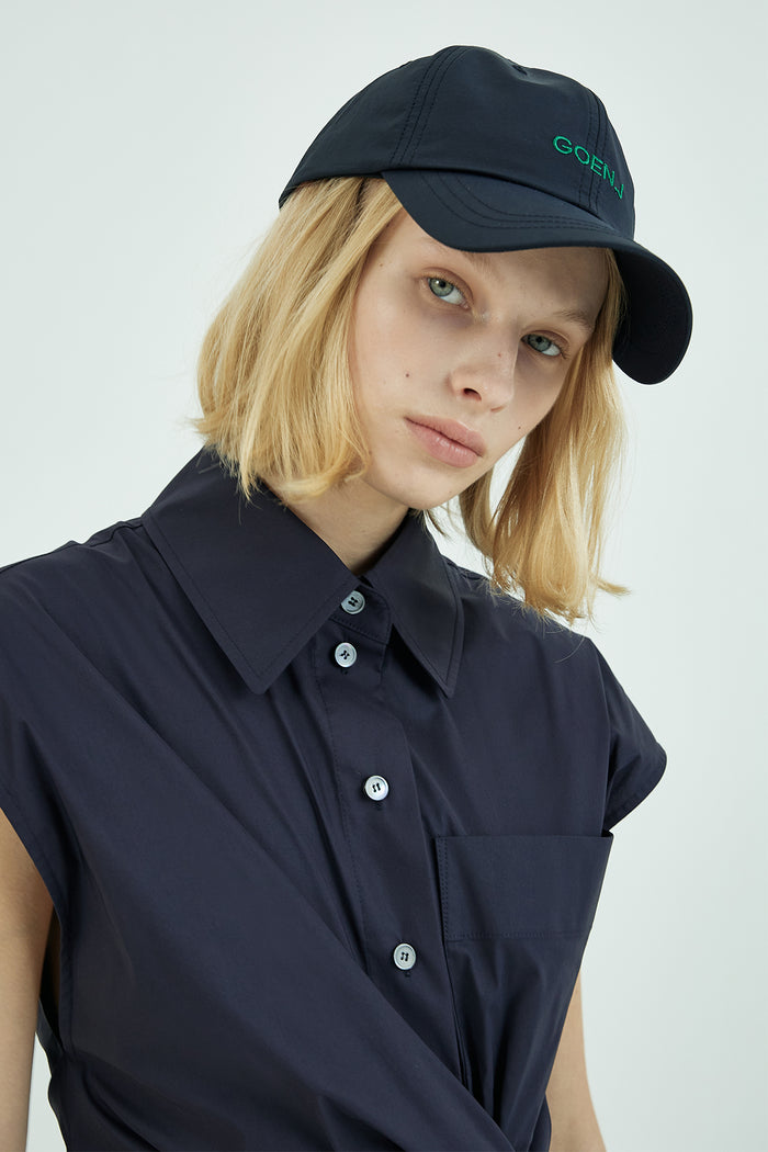 Goen.j Logo-embroidered Baseball Cap Navy