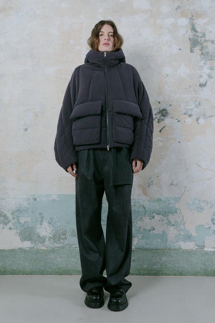 Goen.j Quilted Hood Jacket CHARCOAL