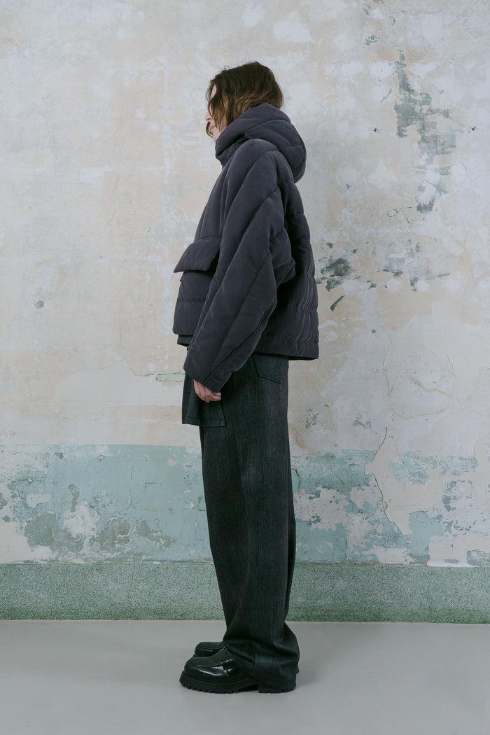 Goen.j Quilted Hood Jacket CHARCOAL