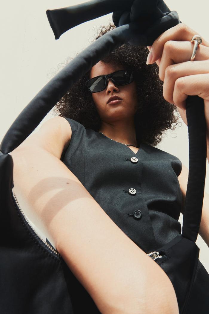 Goen.j Recycled Nylon Knot Strap Shoulder Bag