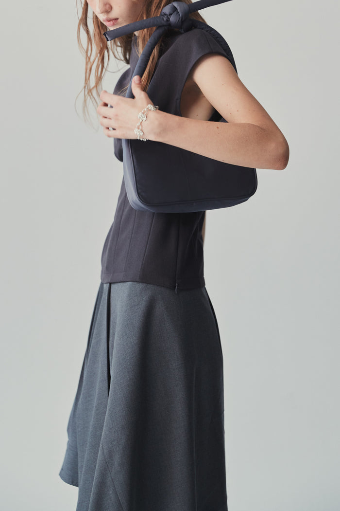 Goen.j Recycled Nylon Knot Strap Shoulder Bag