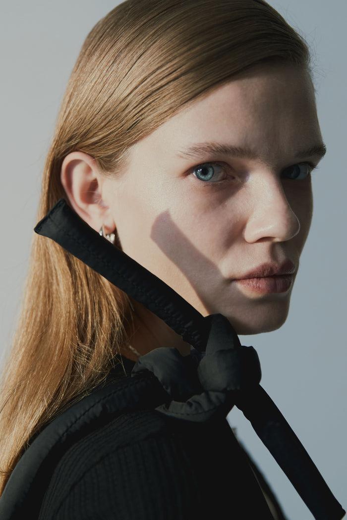 goen.j Recycled nylon knot strap shoulder bag