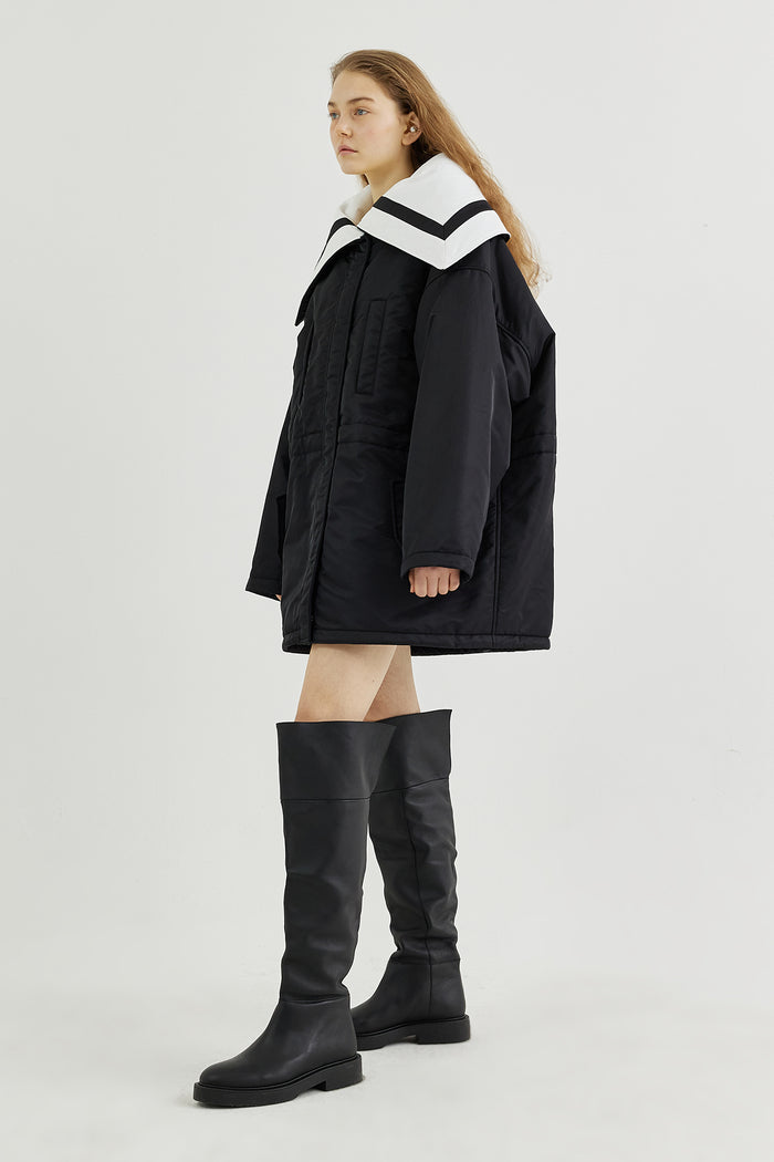 Goen.j Sailor-collar Padded Coat