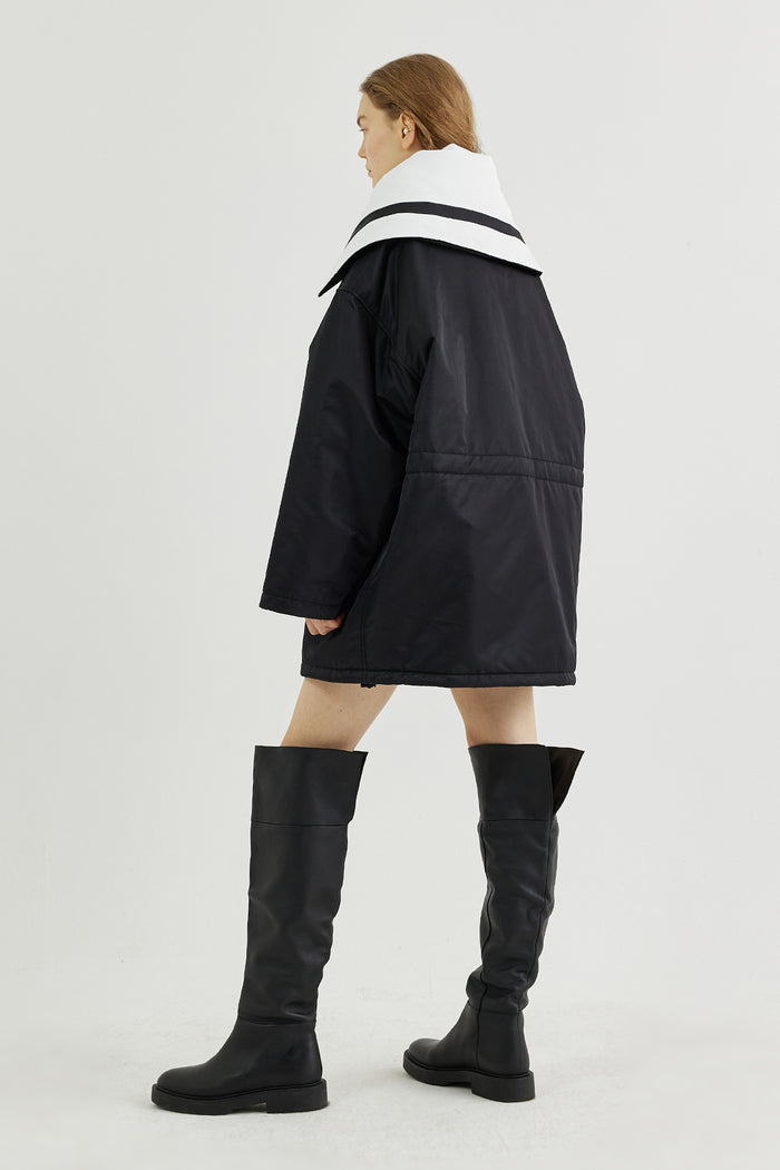 Goen.j Sailor-collar Padded Coat