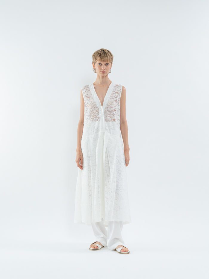 goen.j Satin Straight Pants IVORY