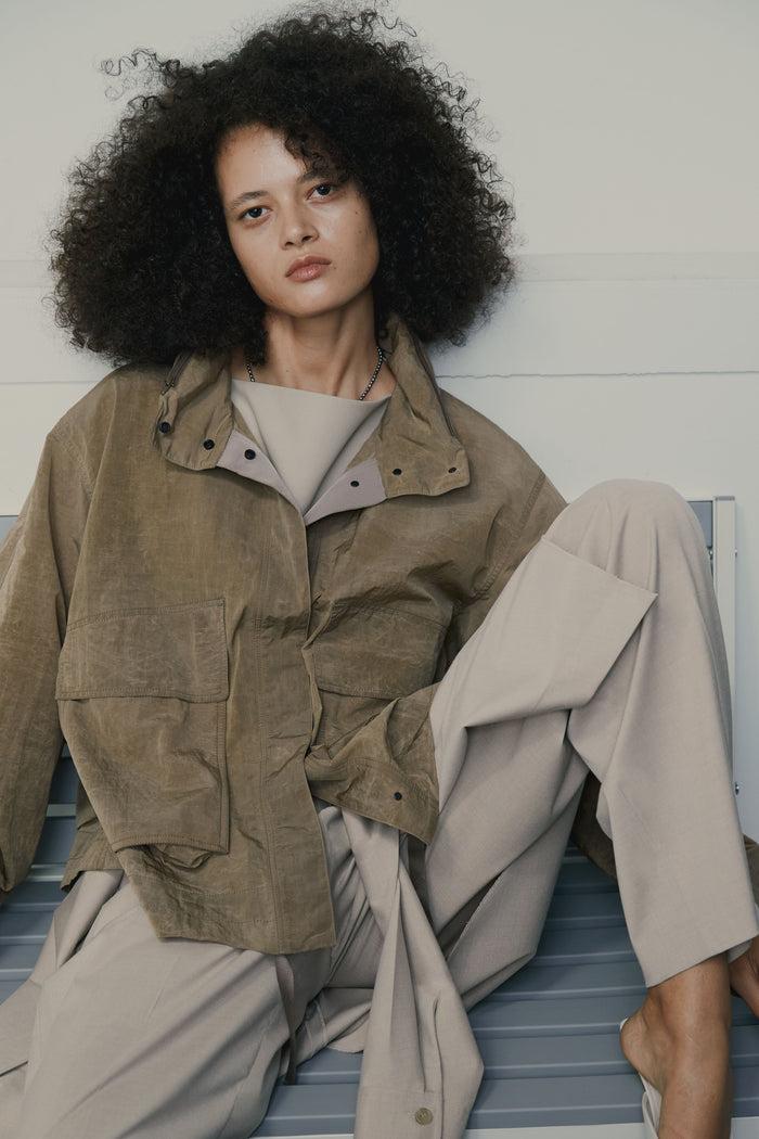 goen.j Slim fitted sleeveless top BEIGE