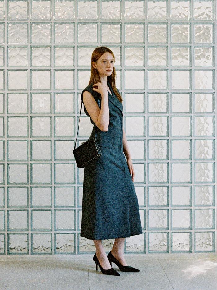 goen.j Tailored Vest Layer Coat GREY