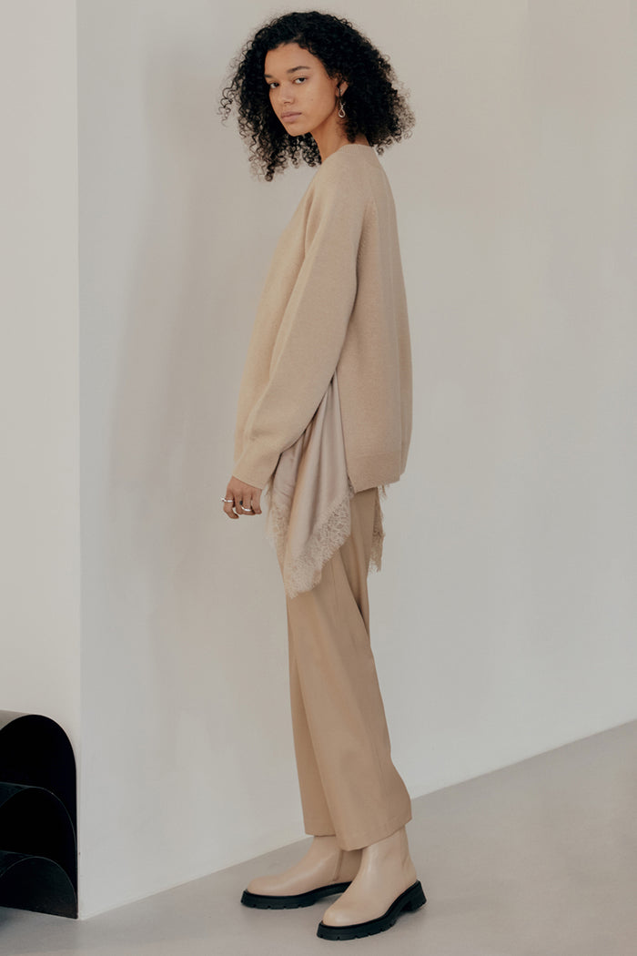 goen.j Vegan leather lounge pants BEIGE