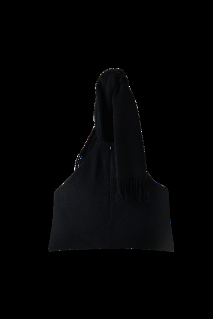 Goen.j Handsewn Double-faced Wool Fringed Scarf Bag