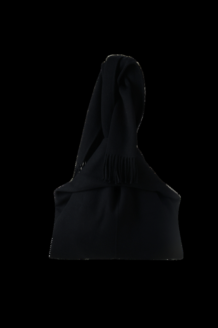 Goen.j Handsewn Double-faced Wool Fringed Scarf Bag