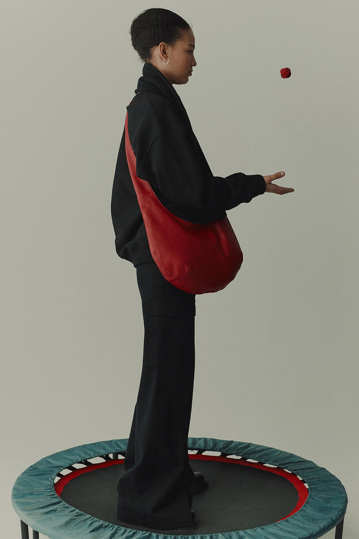 Goen.j Paneled Cotton-twill Wide-leg Cargo Pants BLACK