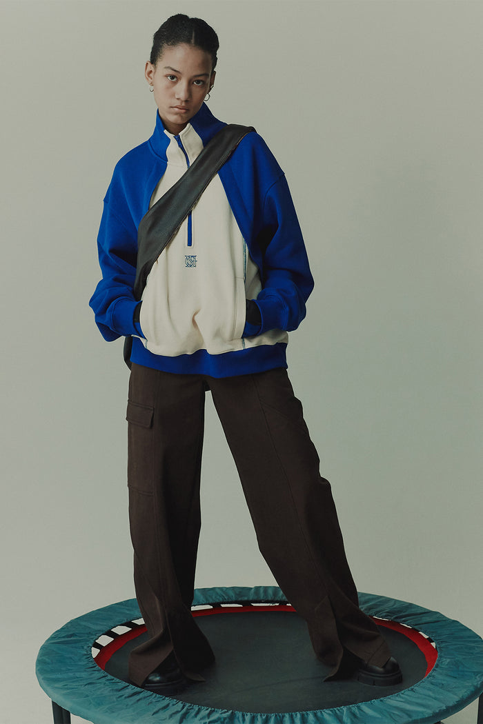 goen.j Paneled cotton-twill wide-leg cargo pants BROWN goen.j Paneled cotton-twill wide-leg cargo pants BROWN