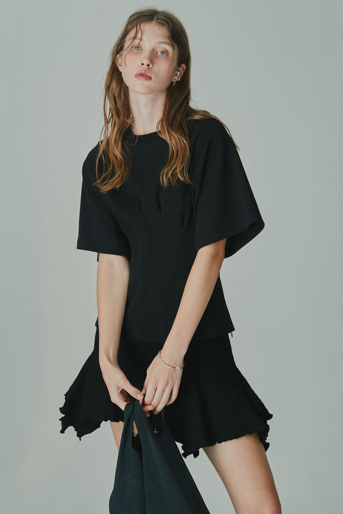 Goen.j Slim Fitted Sleeveless Cotton-jersey Top BLACK