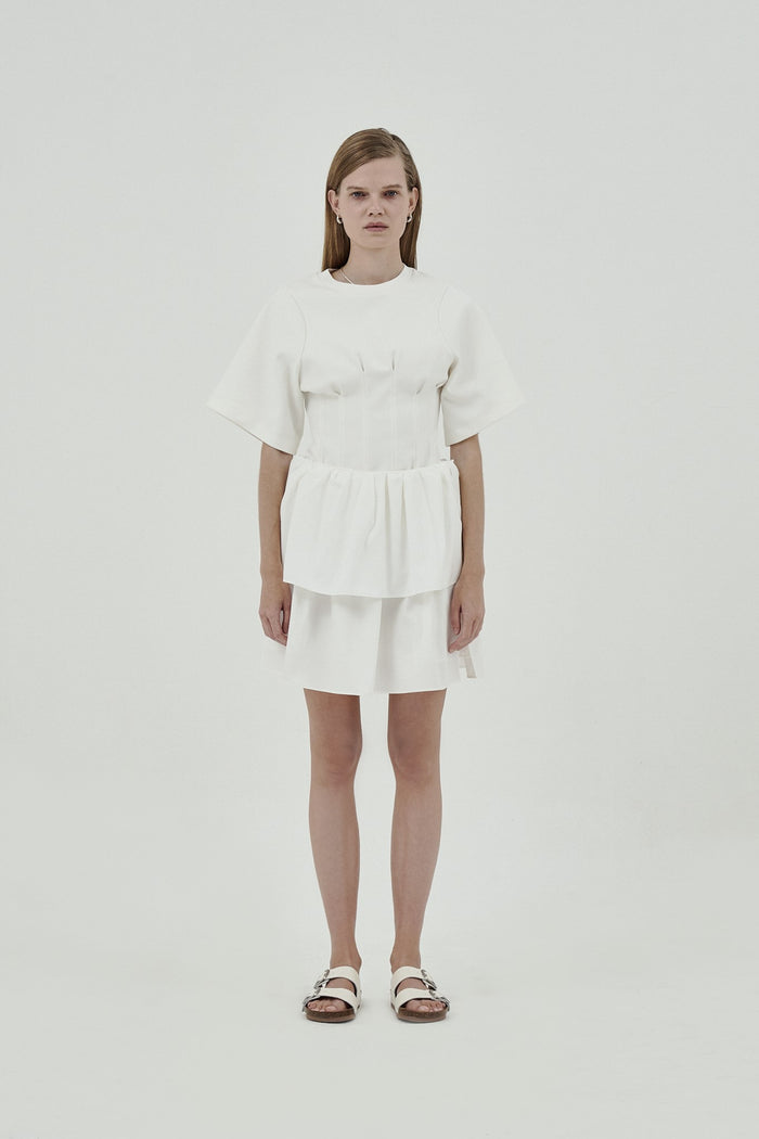 Goen.j Slim Fitted Sleeveless Cotton-jersey Top WHITE