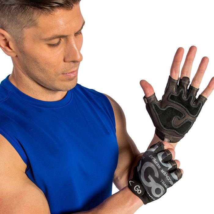 Gofit Men’s Premium Leather Elite Trainer Gloves