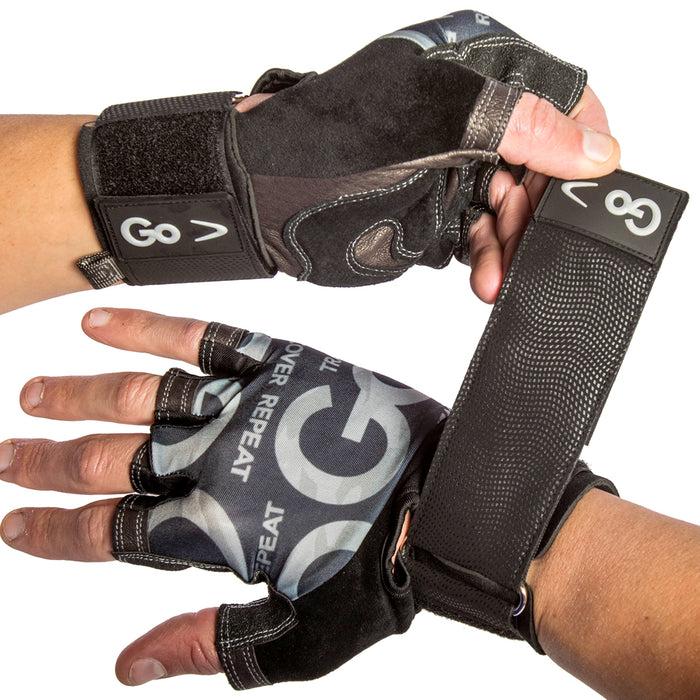 Gofit Premium Leather Elite Trainer Wrist Wrap Gloves