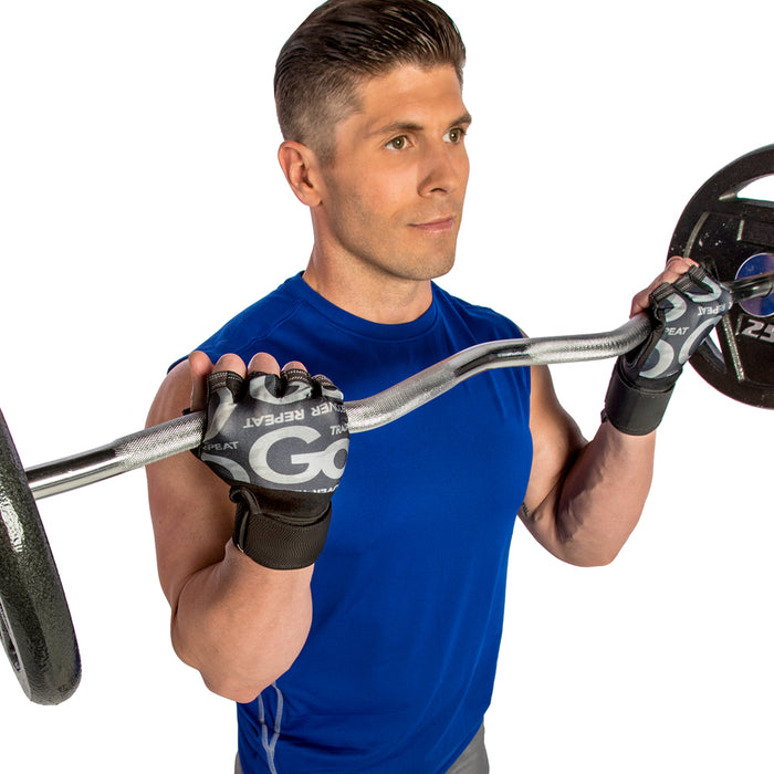 Gofit Premium Leather Elite Trainer Wrist Wrap Gloves