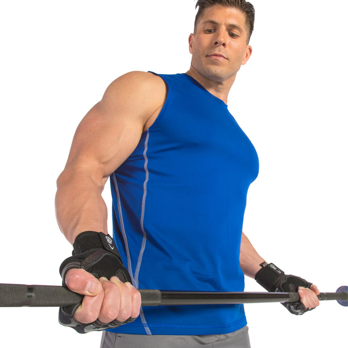 Gofit Premium Leather Elite Trainer Wrist Wrap Gloves
