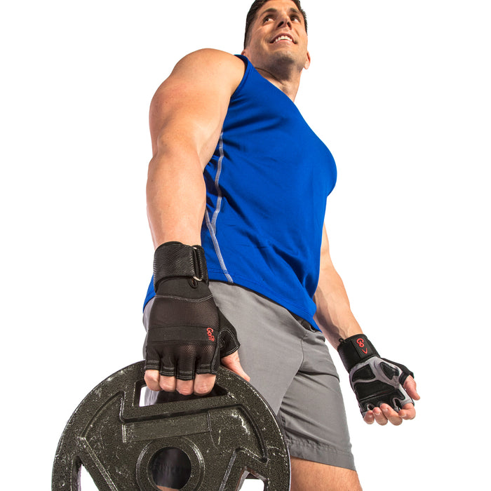Gofit Xtreme Wrist Wrap Gloves With Articulated Grip