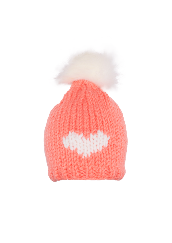 Gogo HEART Toque With Removable POM Pine