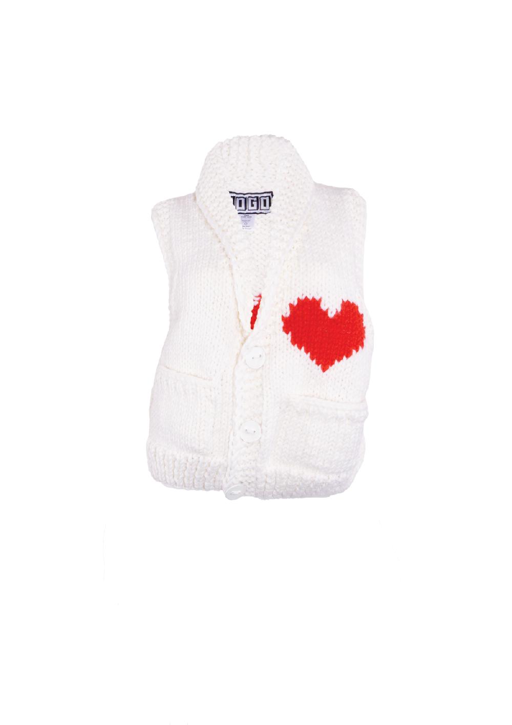 gogo Heart Vest Jet/Hot Pink