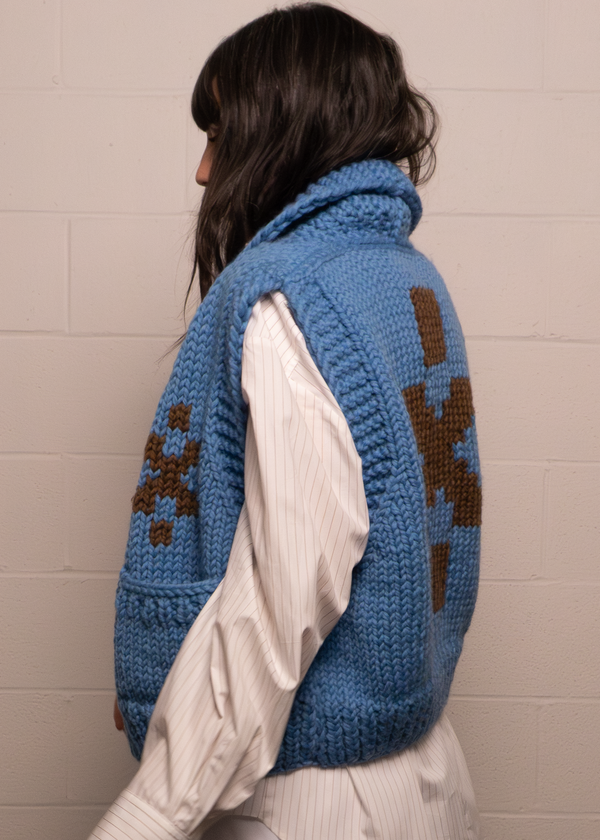 Gogo Heritage Vest Electric Blue/Earth Brown