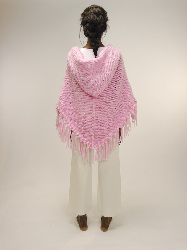 Gogo Knit Hooded Poncho