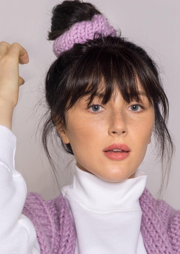 Gogo Knit Scrunchie Snow
