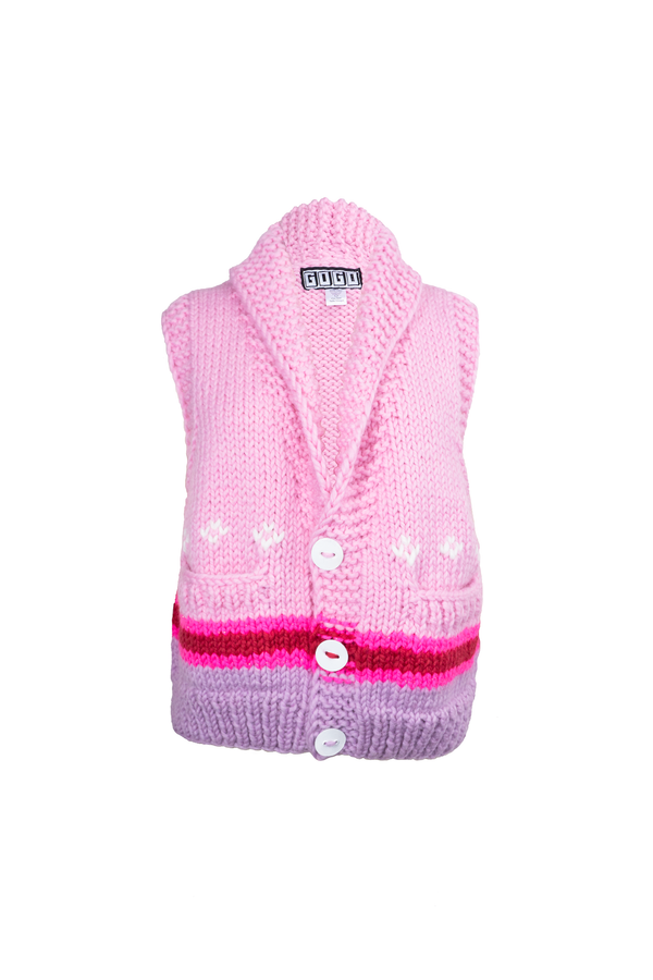 Gogo Nordic Stripe Vest - GOGO Fast Lilac/Cranberry