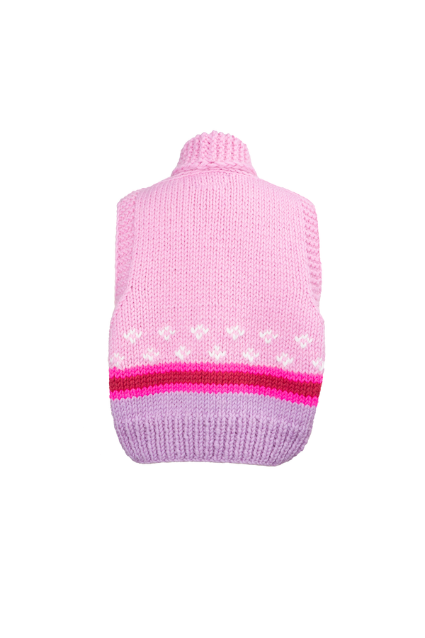 Gogo Nordic Stripe Vest - GOGO Fast Lilac/Cranberry