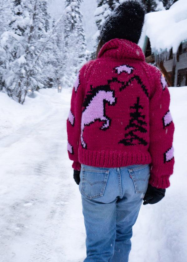 Gogo North Western Skies Cardi Cranberry