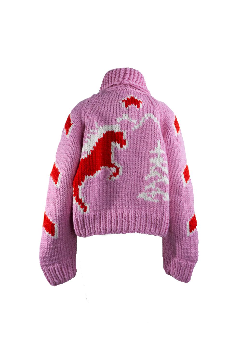 gogo North Western Skies Cardi Cranberry