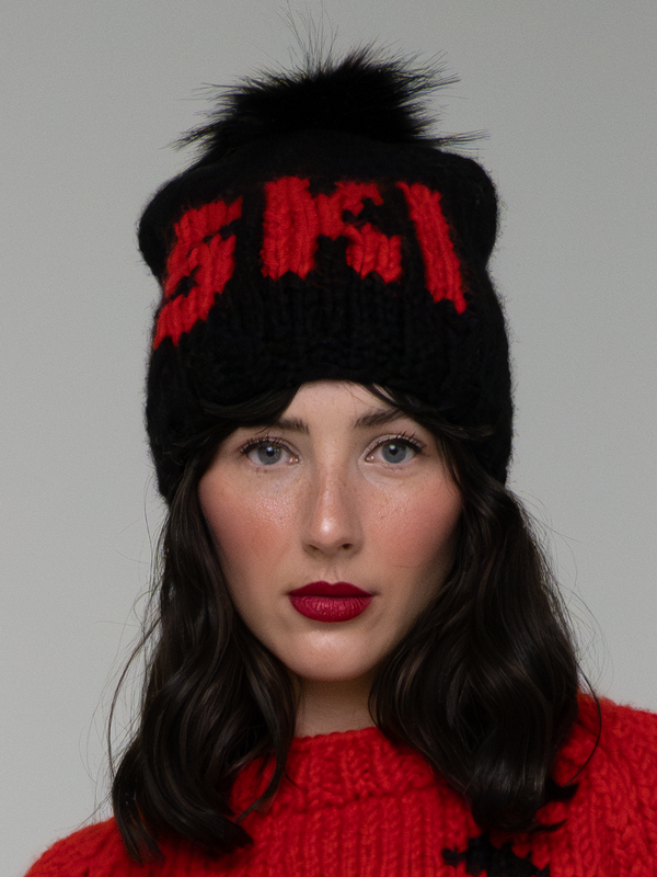 Gogo SKI Toque With Removable POM Alpenglow